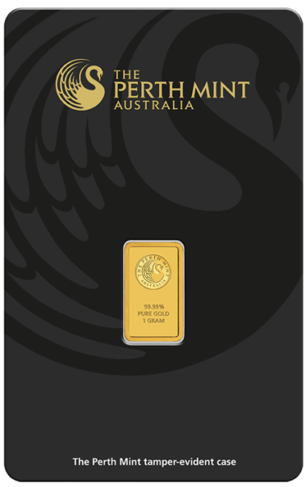 Perth Mint Gold Minted Bar 1g