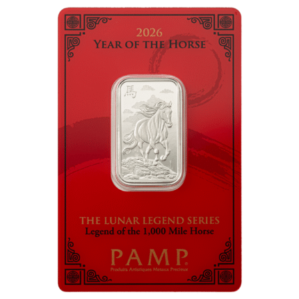 2026 10g PAMP Lunar Legend of the 1,000 Mile Horse Silver Minted Bar