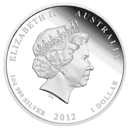 1 oz Perth Mint Dragon 2012 Silver Coin