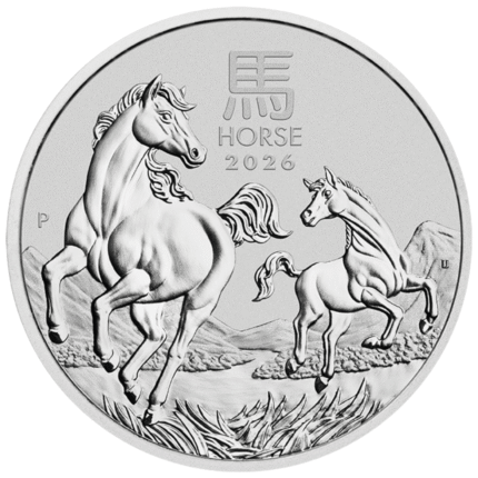 2026 5oz Perth Mint Silver Lunar Horse Coin Series 3
