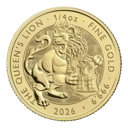 2026 Royal UK Mint Gold Tudor Beasts Queens Lion Coin 1/4oz