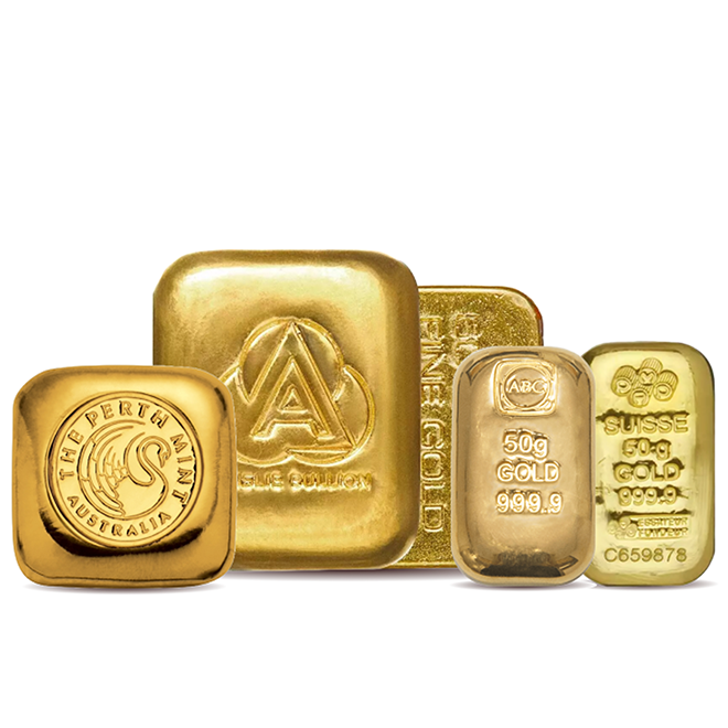 50g-Generic-Gold-Cast-Bars-999.9 50 g Generic Gold Cast Bars 999.9