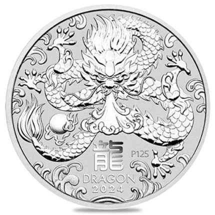 5 oz Perth Mint Silver Lunar Dragon Coin 2024