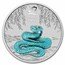 2025 1 oz Colorized Australian Silver Lunar Snake Coin (BU)