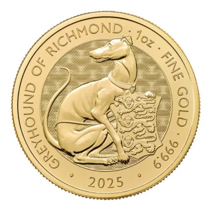 2025 Royal UK Mint Gold Tudor Beast Greyhound of Richmond 1oz Coin