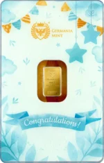 Germania Mint Gold New Born Boy Minted Bar 1g