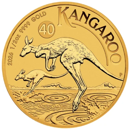2026 Perth Mint Gold Kangaroo Coin 1/2oz