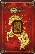 Germania Mint Gold Lunar Horse Minted Bar 1g
