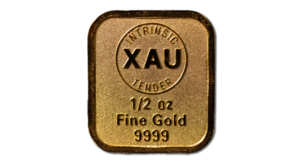 Intrinsic Tender Gold XAU Elemental Minted Bar 1/2oz