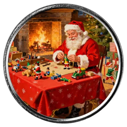 Silver Scottsdale Mint Santa’s Workshop Round 1oz